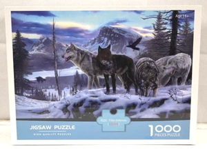 Rompecabezas Varwaneo Lobos en Madera de Invierno 1000 Piezas Rompecabezas Nuevo con Etiquetas - Imagen 1 de 5