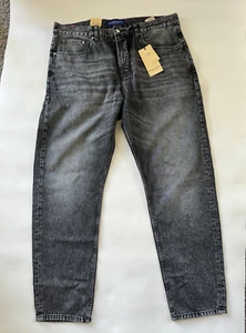 Men's Jeans Scotch&Soda Dean Tapered Black Gray Size 36x34 - Picture 1 of 20