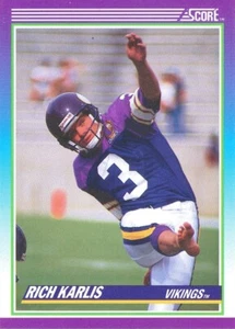 1990 SCORE Rich Karlis VIKINGS Cincinnati Bearcats - Picture 1 of 1