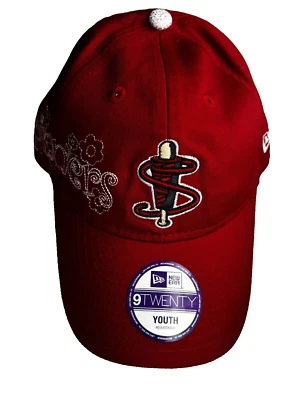 New Era 9Twenty Lowell Spinners rojo ajustable brillo puntada sombrero TALLA JUVENIL Foto 1 de 4