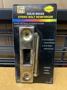 Franklin Mfg. No. 701BL (Solid Brass Strike Bolt Reinforcer) NIB - Picture 1 of 2