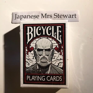 Attack on Titan Bicycle Playing Cards Deck NEW Sealed - Picture 1 of 10