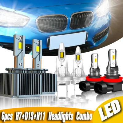 Faro LED blanco alto/bajo+ bombillas antiniebla 6X para BMW X3 2007-2009 2010 Foto 1 de 4