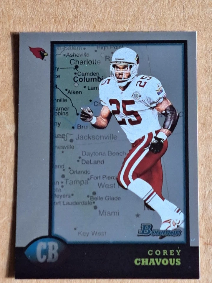 Corey Chavous 1998 Bowman Interstate Card 188 Arizona Cardinals Vanderbilt - Image 1 of 1