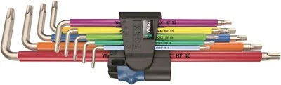 Wera 3967/9 TX SXL Multicolour HF Stainless 1 TORX® L-Key Set 05022689001 - Image 1 of 4