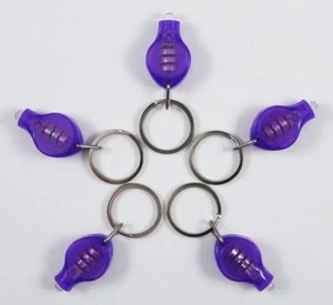 5 pc UV LED Flashlight Mini Keychain ID Currency Detector Ultraviolet Purple - Picture 1 of 3