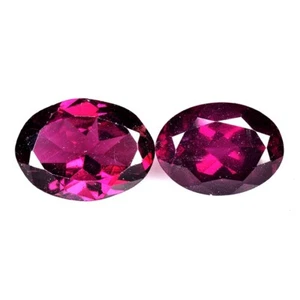 2,42 quilates y 8x6x3 mm_ PÚRPURA ROSA NATURAL RODOLITA GRANATE 8x6 OVALADO 2 piezas PIEDRAS PRECIOSAS - Imagen 1 de 11