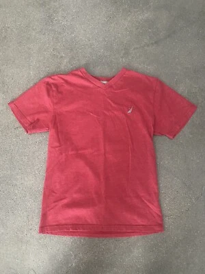 Nautica red v-neck t-shirt boys sz M (10-12) - Image 1 of 4
