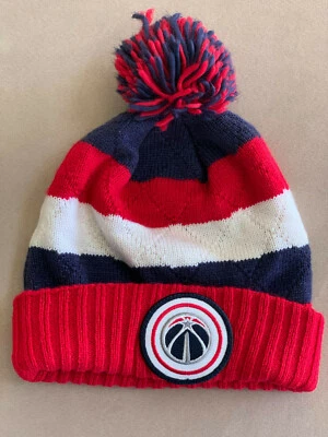 Boné de malha Mitchell & Ness NBA Washington Wizards Beanie Sport Pom GG frete grátis! - Imagem 1 de 2