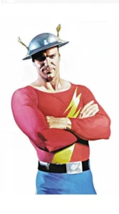 Póster vintage 2001 DC Comics Golden Age Flash Alex Ross 22" x 34" nuevo - Imagen 1 de 6