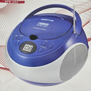 NAXA Electronics NPB-252 Portable MP3/CD Player with AM FM Stereo Radio Blue - Picture 1 of 5