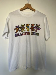 Liquid Blue Grateful Dead T Shirt Mens Large White Dancing Bears 2020 Band Tee - Picture 1 of 8