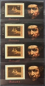 Russia USSR Renbrandt,4 Sequentialy (!!) Numbered S/S SCV$26 For Regular. MNH - Picture 1 of 2