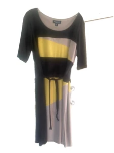 DRESS SIZE 18 A-LINE LINED by PERCEPTIONS NEW YORK BLACK MIX - Picture 1 of 6