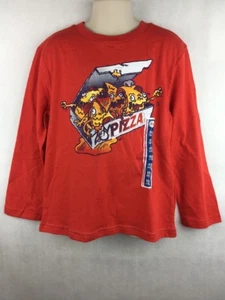 NWT Circo Boy's Red Long Sleeve Graphic Funny Shirt Zompizza Size XS 4 / 5 - Picture 1 of 5