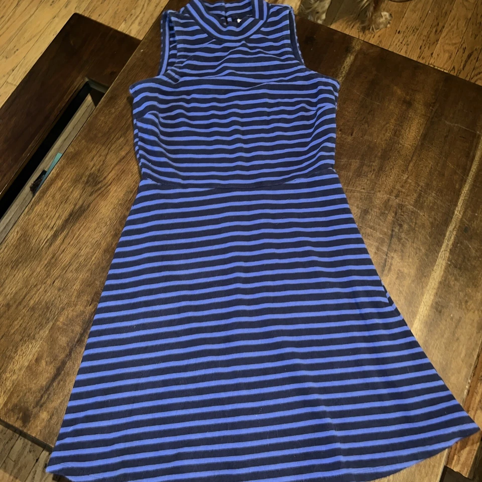 Old Navy Girls Striped Maxi Dress Mock Neck Size XS - Image 1 of 4