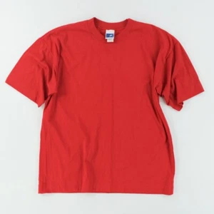 VTG 90's Single Stitch Blank Red T-shirt Dunlop Short Sleeve Shirt Sz. Large - Picture 1 of 7