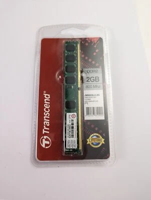 Transcend 240 pin DDR2 U-DIMM Desktop Memory JM800QLU-2G Made in Taiwan! - Immagine 1 di 4