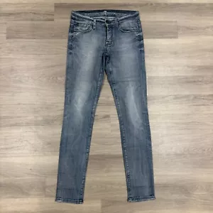 7 For All Mankind Jeans Womens W28 L31 Light Blue Denim Roxanne Skinny Fit - Picture 1 of 11