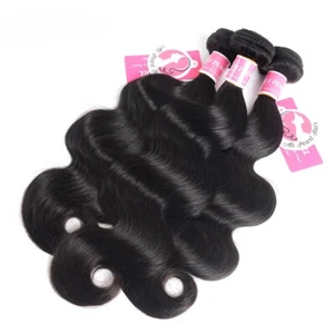 Wave 3 Bundles Hair Weave Bundles 8''-24'' Human Hair Natural Color Extension - Picture 1 of 16