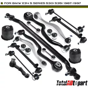 16Pcs Front Suspension Control Arm Tie Rod Ball Joint Kit for BMW E34 525i 530i - Picture 1 of 8