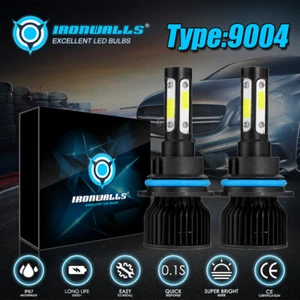 4 sides 9004 LED Headlight Bulbs Hi/Lo Beam for Ford F-150 F-250 F-350 1987-1991 - Picture 1 of 12