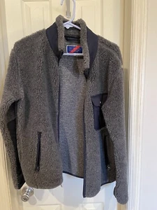 Best Made Co Men's WOOL Sherpa Fleece Jacket Full Zip Blue Made In Canada - Picture 1 of 6