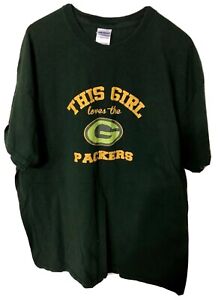 This Girls Loves The Green Bay Packers NFL Green Shirt Size XL NWOT NEW