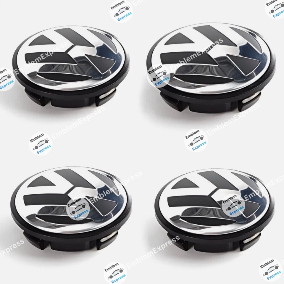 New Volkswagen x4 65mm 2.5 Wheel Cap 3B7601171 Fits Jetta Passat Golf CC Tiguan - Image 1 of 3