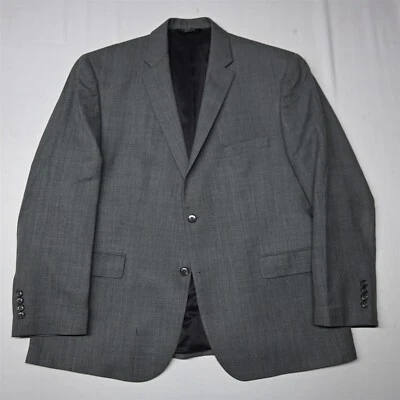 Blazer Abrigo Deportivo Traje Chaqueta Jos A Bank Traveler 48R Gris Espiga 100% Lana Foto 1 de 4