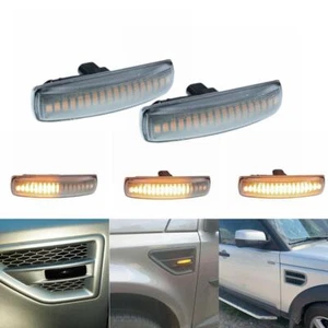 For Land Rover LR2 LR3 LR4 L320 Clear Amber LED Turn Signal Side Marker Lights - Picture 1 of 12