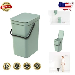 Space-Saving 3.2 Gallon Kitchen Waste Can - Wall Mountable & Easy Clean - Picture 1 of 6