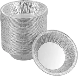 50 Pack - Pie Pans 5 Inch,Mini Pie Tins HEAVY-DUTY Disposable Aluminum Foil Tar - Picture 1 of 1