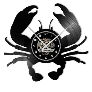 Orologio in Vinile da Parete a tema Granchio mareIdea Regalo Originale - Foto 1 di 7