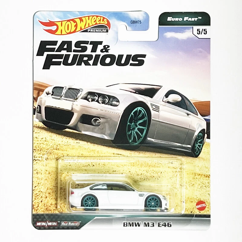 Mattel Hot Wheels Premium Fast & Furious Euro Fast #5 BMW M3 E46 (White) GBW75 - Image 1 of 1