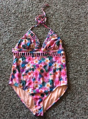 Traje de baño Op XL USADO EN EXCELENTE ESTADO rosa floral Foto 1 de 4