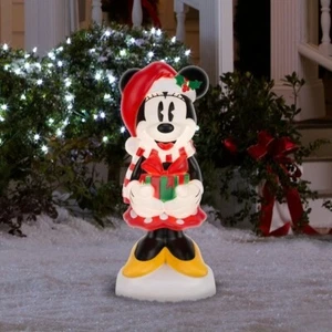 2ft Minnie Mouse Blow Mold Holding Present Lowes Exclusive - Picture 1 of 4