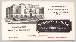 Tintenlöscher Pennsylvania Millers Mutual Fire Insurance Company Colebrook NH - Bild 1 von 2