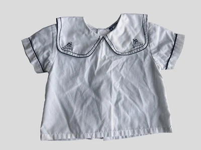 Camisa Carriage Boutiques Cuello Barco 24mo Blanca Unisex Náutica Costera Foto 1 de 3