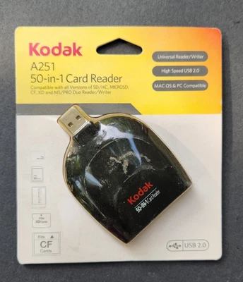 New Kodak A251 Reader 50 In  1 Card SD/SDHC Card Reader/Writer USB 2.0 Mac/PC - Image 1 of 4