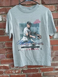 2002 Playoff Absolute Youth Sz L Chipper Jones  Tshirt NWT Lee Tag - Picture 1 of 4