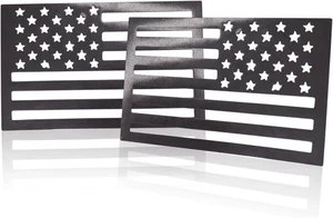 American Flag Magnet Decal, 2 Pack 6.1 x 3.7 Inch for Cars/Trucks (Black) - Picture 1 of 6