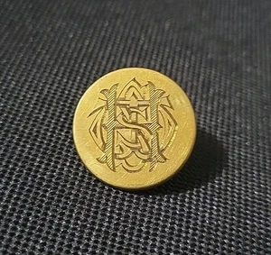 Victorian Livery Button HST Monogram Firmin & Sons 7 Warwick St London Gilt - Bild 1 von 12