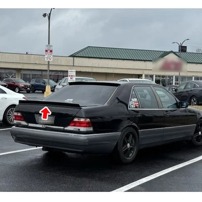 1991-1999 L Type Fits For Mercedes Benz W140 Rear Trunk Lip Spoiler Matte Black Foto 1 de 4