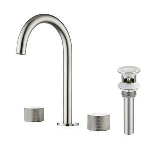 Casa Verona 8" Widespread Bathroom Sink Faucet with Drain Assembly Brushed Nicke - Picture 1 of 7