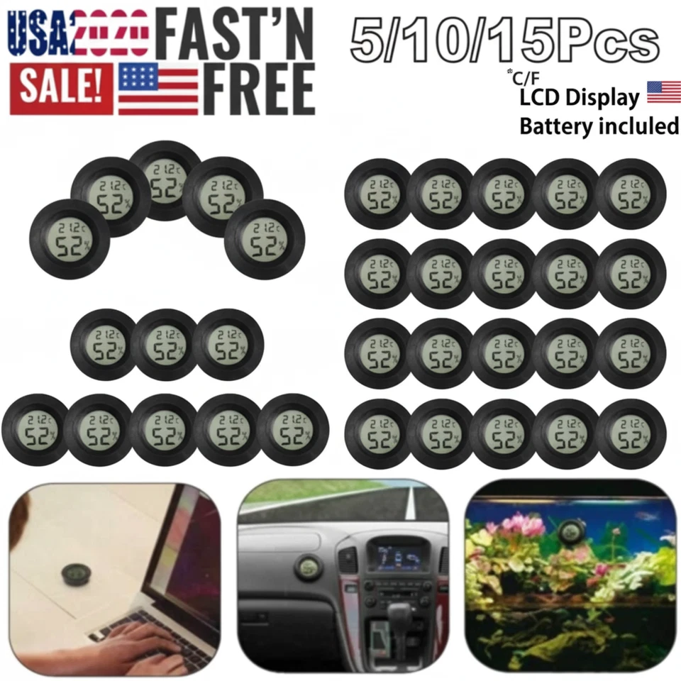 Mini Digital LCD Thermometer Hygrometer Humidity Temperature Meter Indoor Tester - Image 1 of 4