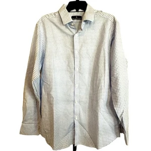 CAMISA HOMBRE Hart Schaffner Marx Azul Rayas Patrón Rejilla - Talla Grande - Imagen 1 de 8