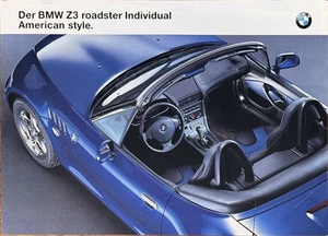 BMW Z3 INDIVIDUAL AMERICAN STYLE Prospekt Brochure Depliant - Picture 1 of 1