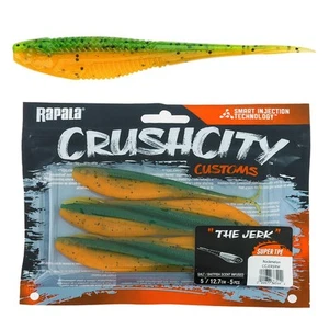 Rapala Crush City The Jerk Soft Bait 5in Qty 5 Rockmelon - Picture 1 of 2