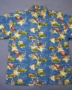 Camisa Aloha estilo hawaiano McNeel Palmer Club House WingsWest Cars azul talla XL - Imagen 1 de 11